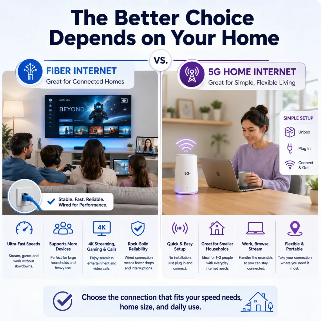 Fiber vs 5G Home Internet - The Better Choice